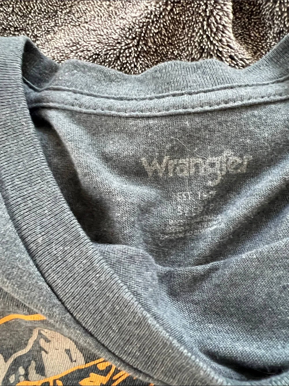 Wrangler Teal Graphic Tee with Yellow Rodeo Print